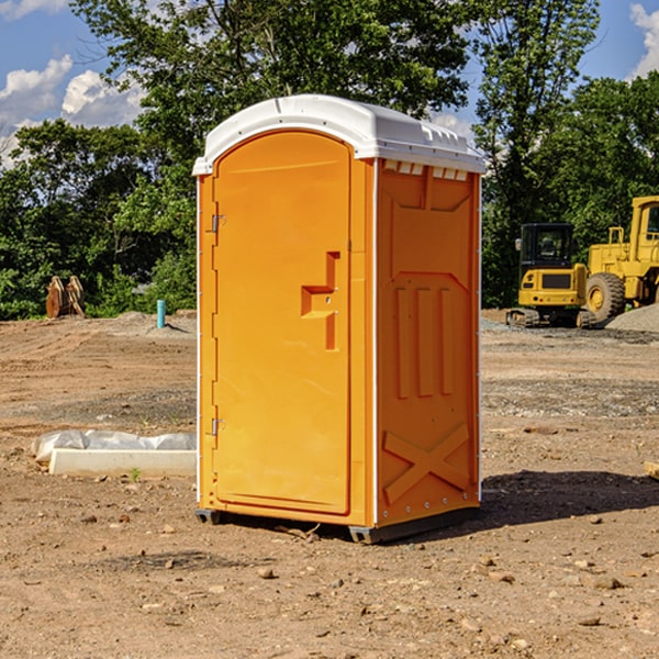 can i customize the exterior of the porta potties with my event logo or branding in Albion IL